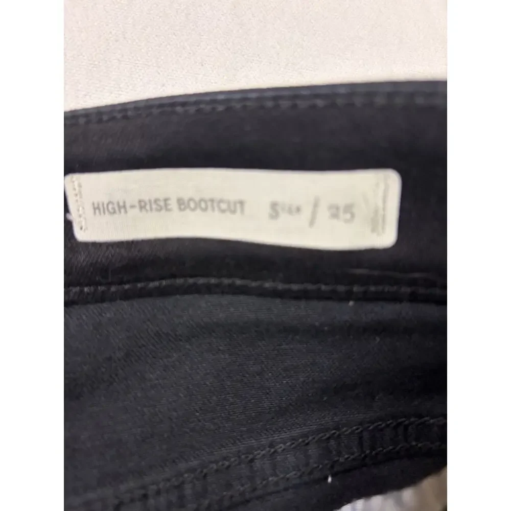 Pilcro Anthropologie Jeans Women’s Size 25 High Rise Bootcut Black Stretch Denim